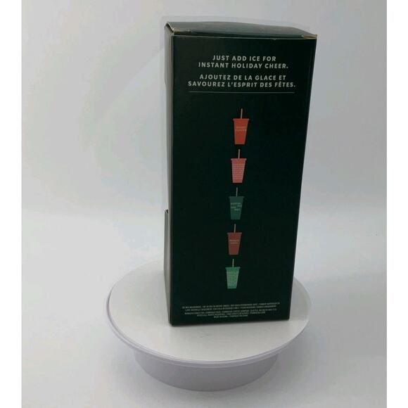 New Starbucks 2019 Holiday Christmas Reusable Cold Cups, Lids, & Straws 5 Pk - Picture 4 of 5
